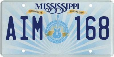 MS license plate AIM168