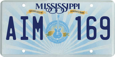 MS license plate AIM169