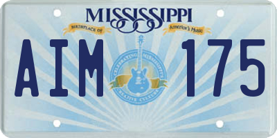 MS license plate AIM175