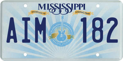 MS license plate AIM182