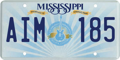 MS license plate AIM185