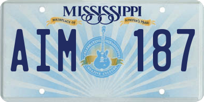 MS license plate AIM187