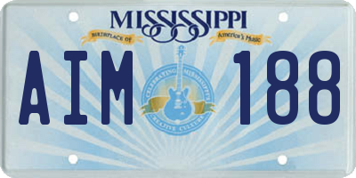 MS license plate AIM188