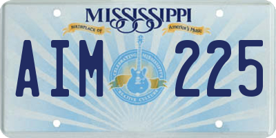 MS license plate AIM225