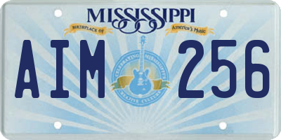 MS license plate AIM256