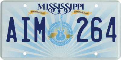 MS license plate AIM264