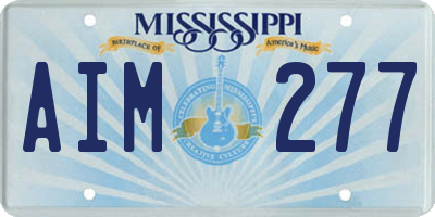 MS license plate AIM277