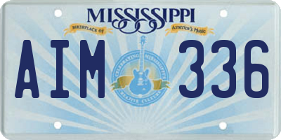 MS license plate AIM336