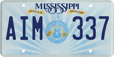 MS license plate AIM337