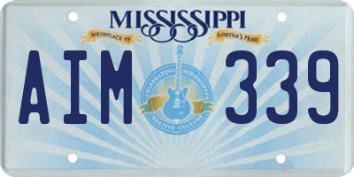MS license plate AIM339