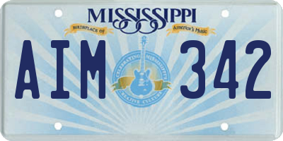 MS license plate AIM342