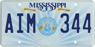 MS license plate AIM344