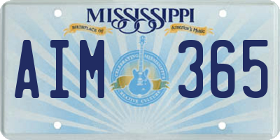 MS license plate AIM365