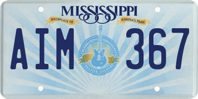 MS license plate AIM367