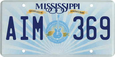 MS license plate AIM369