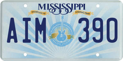 MS license plate AIM390