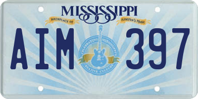 MS license plate AIM397