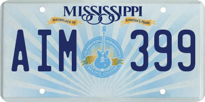 MS license plate AIM399