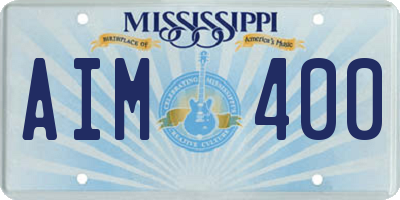 MS license plate AIM400