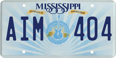 MS license plate AIM404