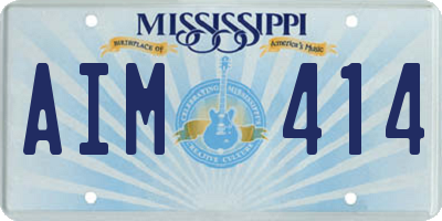 MS license plate AIM414