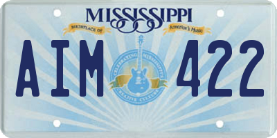 MS license plate AIM422