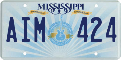 MS license plate AIM424