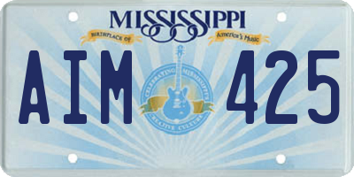MS license plate AIM425