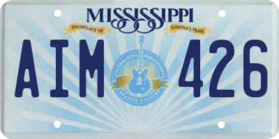 MS license plate AIM426