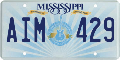MS license plate AIM429