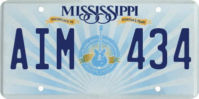 MS license plate AIM434
