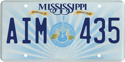 MS license plate AIM435