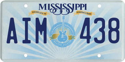 MS license plate AIM438