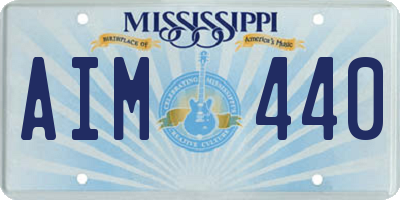 MS license plate AIM440