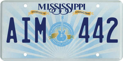 MS license plate AIM442