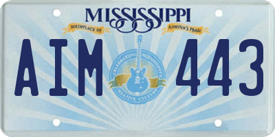 MS license plate AIM443