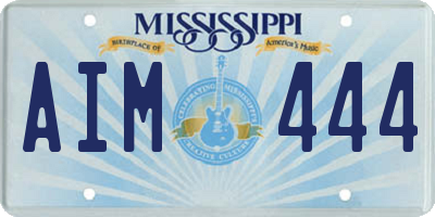 MS license plate AIM444