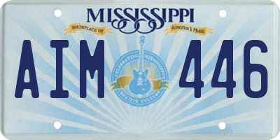 MS license plate AIM446