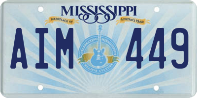 MS license plate AIM449