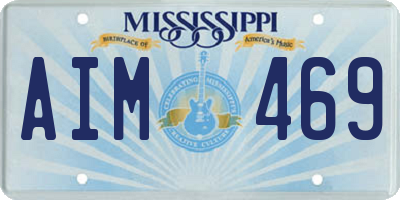 MS license plate AIM469