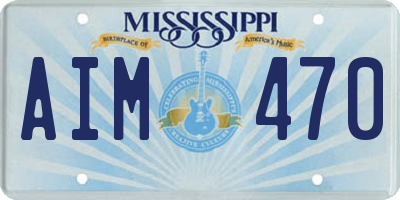 MS license plate AIM470
