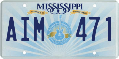 MS license plate AIM471