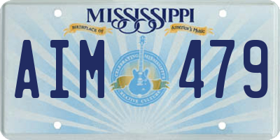 MS license plate AIM479