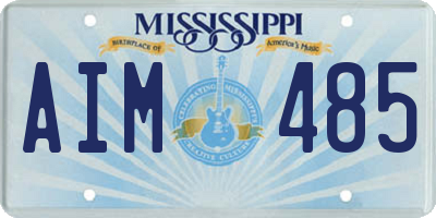 MS license plate AIM485