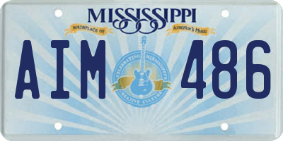 MS license plate AIM486