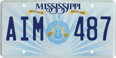 MS license plate AIM487