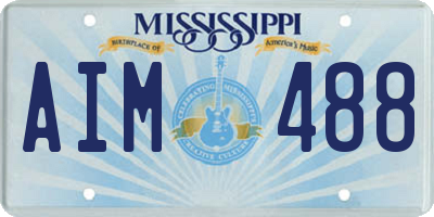 MS license plate AIM488