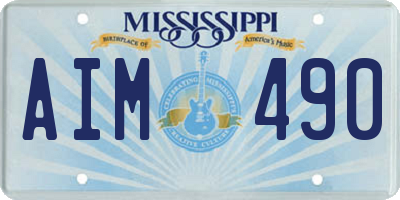 MS license plate AIM490