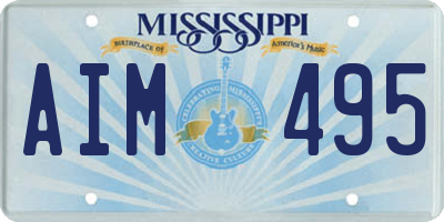 MS license plate AIM495