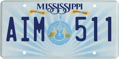MS license plate AIM511